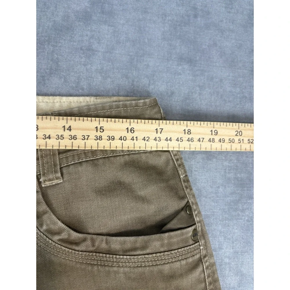 Kuhl Easy Rydr Pants Men 34x32 Brown Vintage Patina Dye Stretch Work Hiking